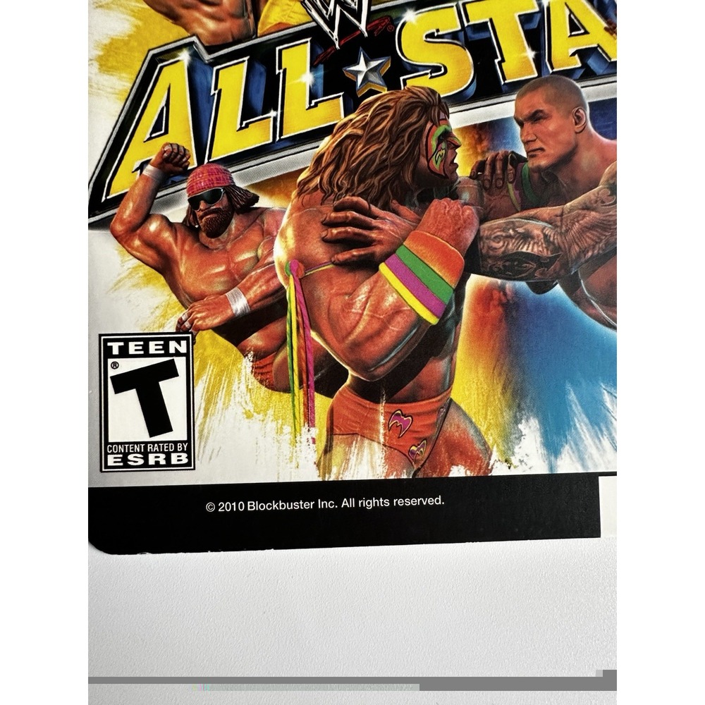 WWE All-Stars PS3 Blockbuster Store Promo Display Card ONLY Hulk Hogan - Picture 3 of 4